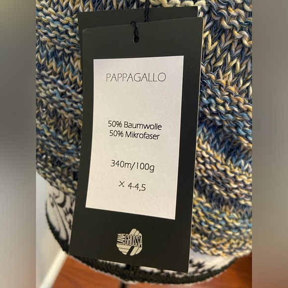 HANDMADE with LANA GROSSA yarn short-sleeve sweater - Picture 6 of 7